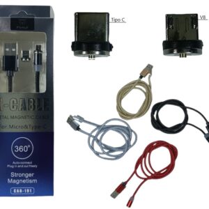 CABLE MAGNETICO 2 EN 1 TIPO C Y V8 CAB-191