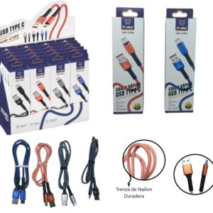 CAB-41012 CABLE MALLA TIPO C DATOS 3.1A X 1 UND