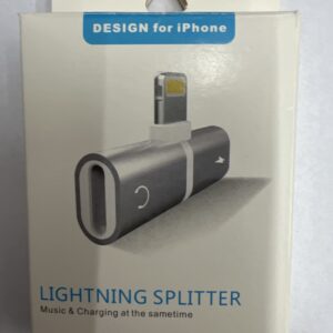 Adaptador splitter. Lightning/3.5mm y Lightning