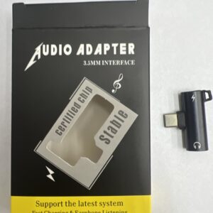 Adaptador splitter. Type-c / 3.5mm y type-c
