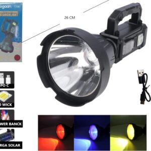 LINTERNA MULTIFUNCION BUSCA HUELLAS 4 LENTES