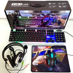 COMBO GAMER TECLADO + MOUSE + AURIC + PAD -oe