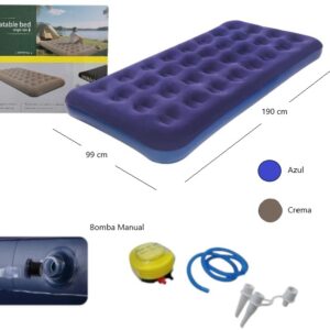 COLCHON INFLABLE + INFLADOR MANUAL