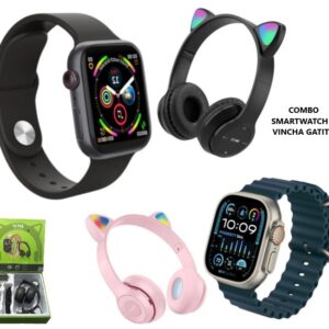 COMBO RELOJ Y VINCHA GATITO