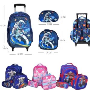 MOCHILA ESCOLAR 3 EN 1 CON RUEDAS