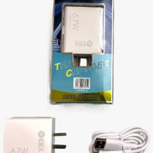 CARGADOR 67W CON CABLE 2 EN 1 IBEK USB-TC  oe