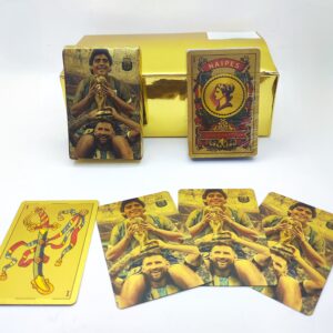 CARTAS DORADAS MESSI-MARADONA 3 ESTRELLAS oe