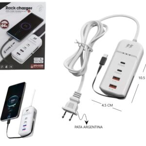 MINI ZAPATILLA CARGADOR RACK CHARGER 66W EXCELENTE