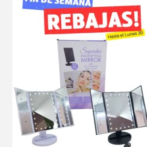 ESPEJO-310) ESPEJO BASE 180Â° ZOOM X2 + X3 LUZ oe