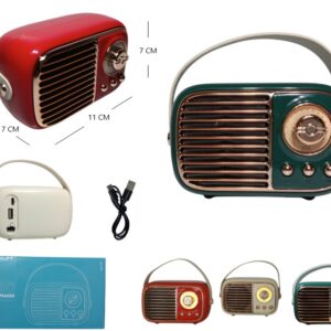 RADIO VINTAGE BT/FM/MP3 RECARGABLE (super oferta hasta agotar stock)