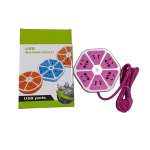 zapatilla hexagonal entrada con entrada usb le