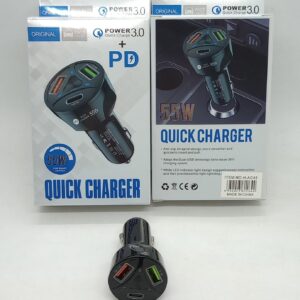 (BLT047) CARG DE AUTO 12V TC - USB C. RAPIDA  oe