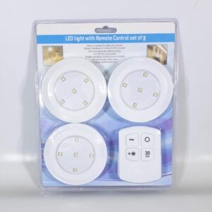 BN0264 SET DE LUZ LED PLACAR X3PCS C/CONTROL HT-08