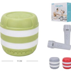 MINI PARLANTE KARAOKE DOBLE MIC