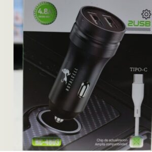 cabezal auto royalcell con cable tipo c 4,8 w 2 usb