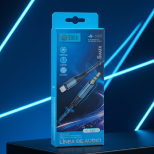 cable auxiliar a iphone , 1 metro mallado ,IBEK le