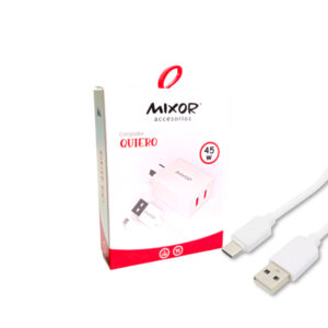 cargador mixor 45w usb a type c , dobule salida le