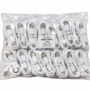 CABLE TIPO C BLANCO PACK X 20U